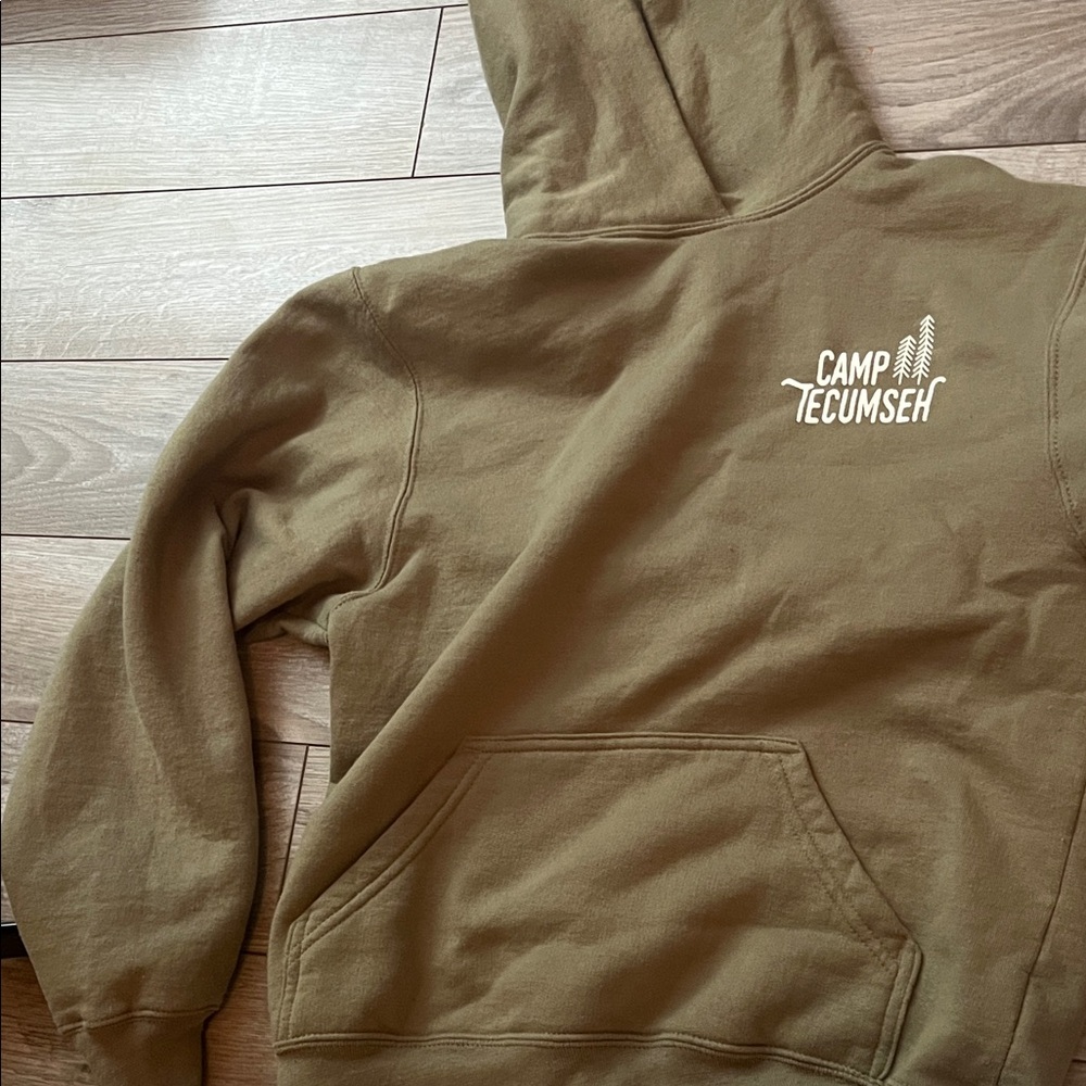 New York & Company Olive Green Hoodie with Interior Logo Tag